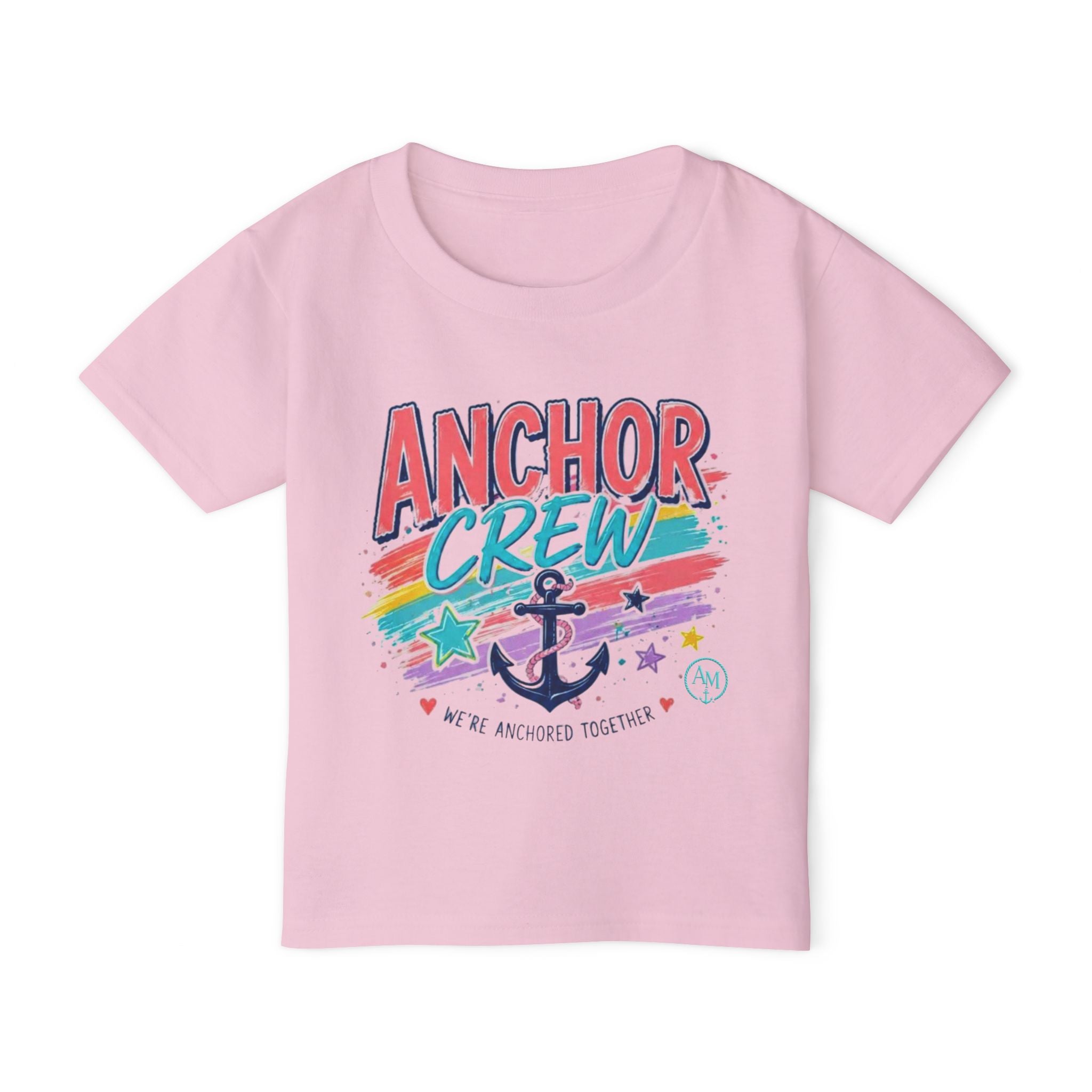 Toddler T-Shirt — "Anchor Crew" Nautical Graphic Tee (We’re Anchored Together)