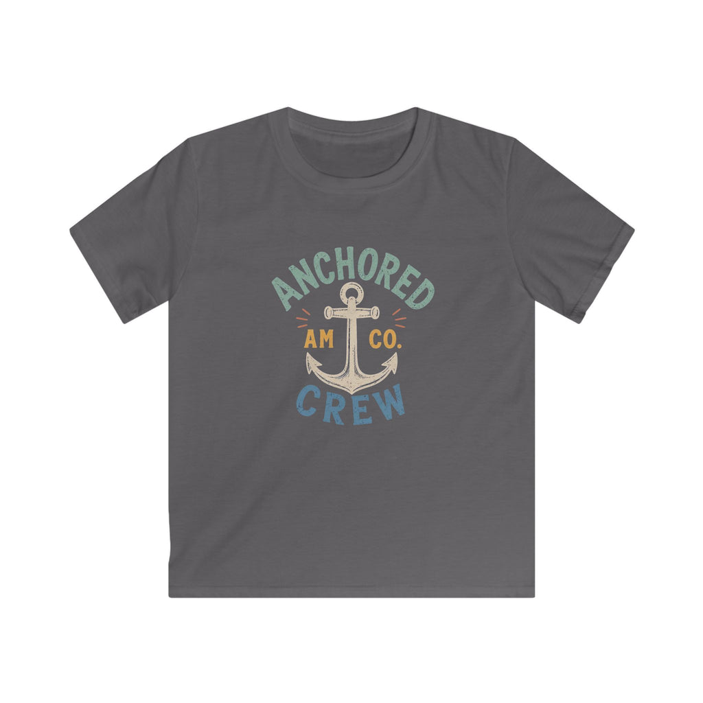 Kids Anchor Crew T-Shirt — "Anchored Crew" Nautical Tee for Boys & Girls