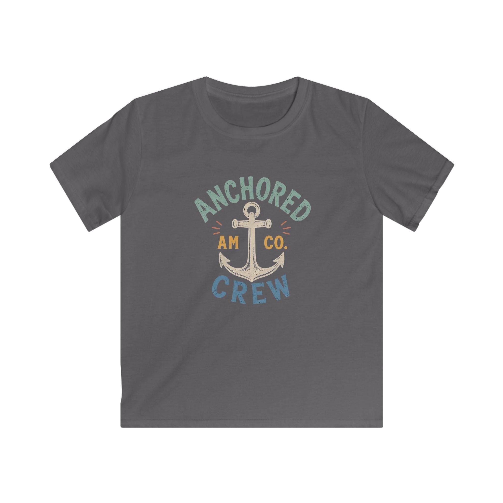 Kids Anchor Crew T-Shirt — "Anchored Crew" Nautical Tee for Boys & Girls