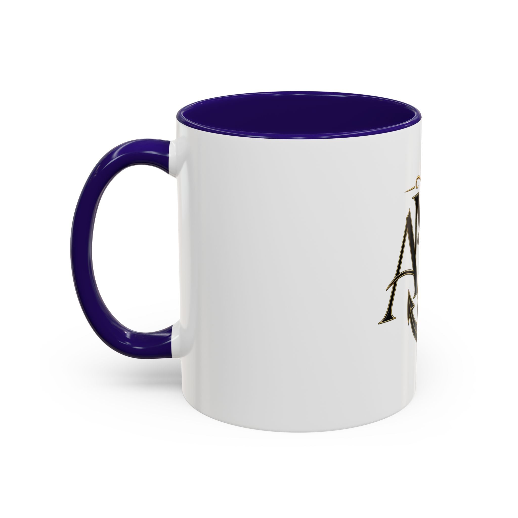 Anchor Heart Monogram Ceramic Mug | Anchored Mama Co. | 11oz & 15oz Coffee Cup