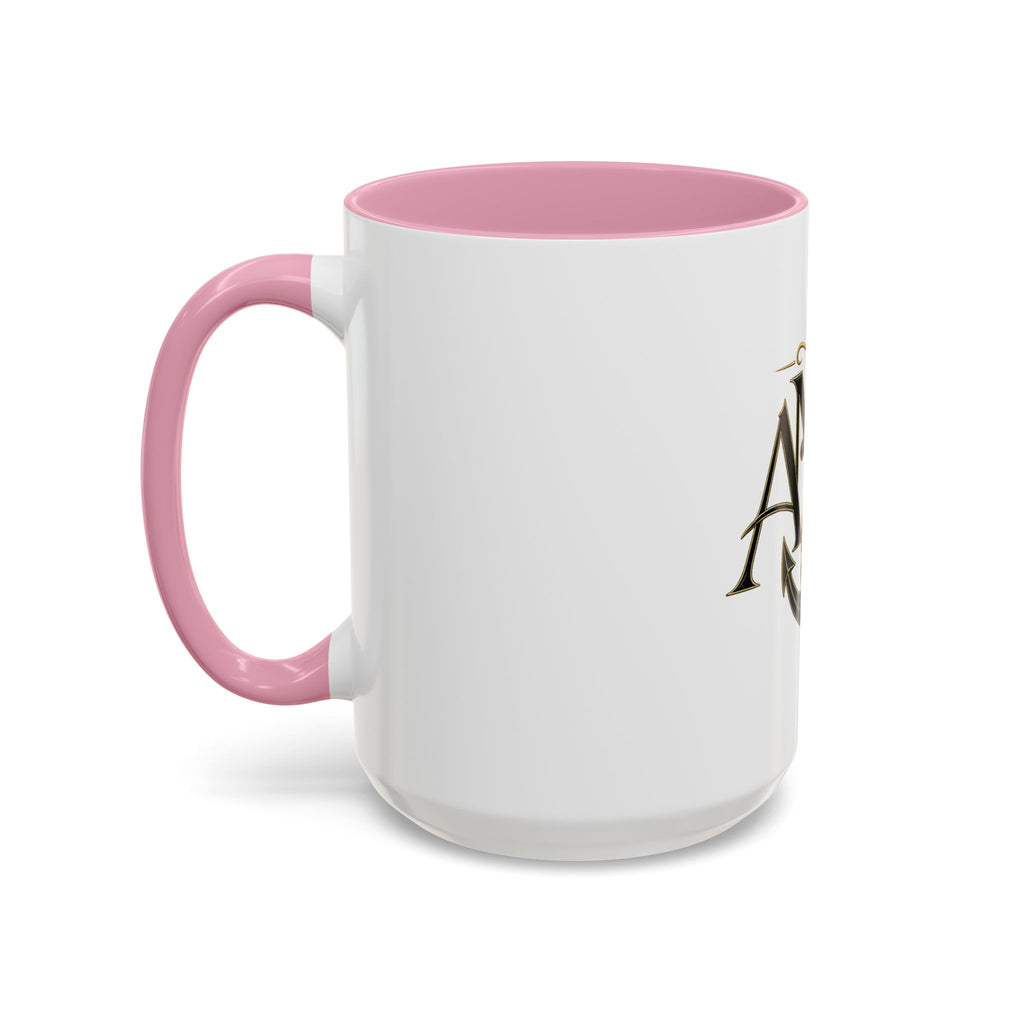 Anchor Heart Monogram Ceramic Mug | Anchored Mama Co. | 11oz & 15oz Coffee Cup
