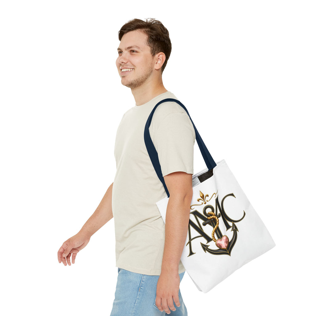 Anchored Mama Monogram Tote Bag | Vintage Anchor Market Tote
