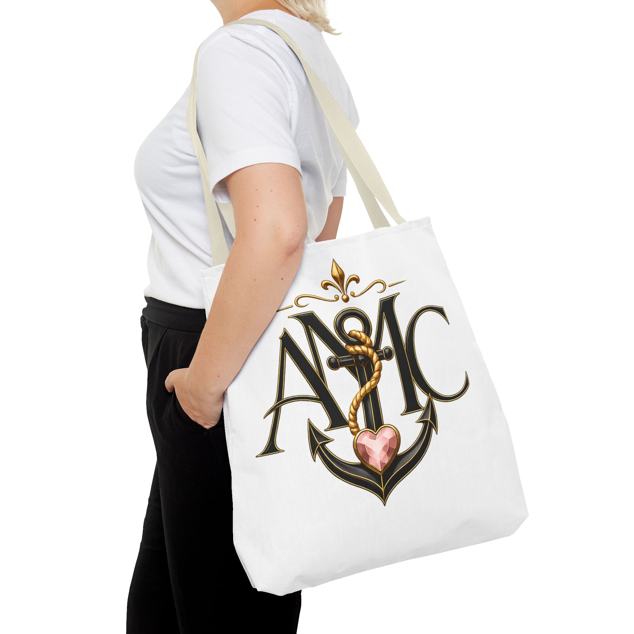 Anchored Mama Monogram Tote Bag | Vintage Anchor Market Tote