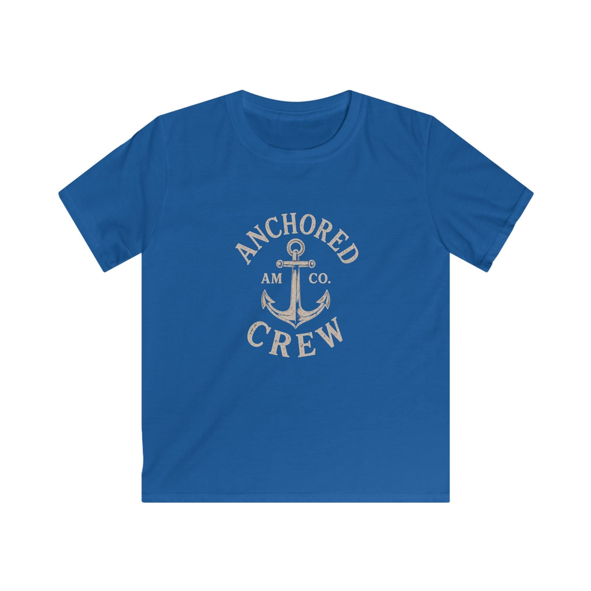 Kids Tee - "Anchored Crew" Nautical Anchor Graphic Shirt
