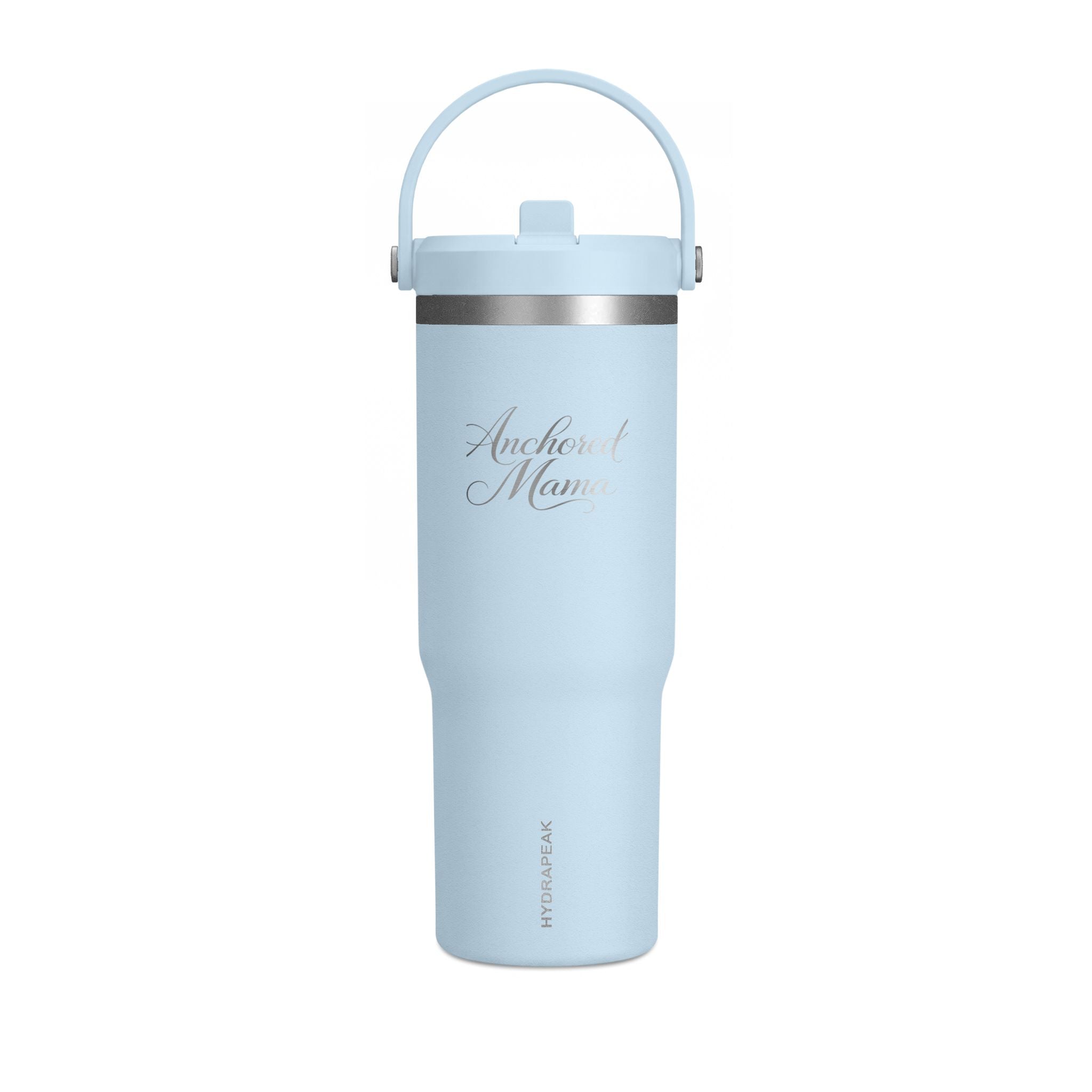Anchored Mama 32oz Insulated Travel Tumbler with Handle | Christian Stainless Steel Straw Cup