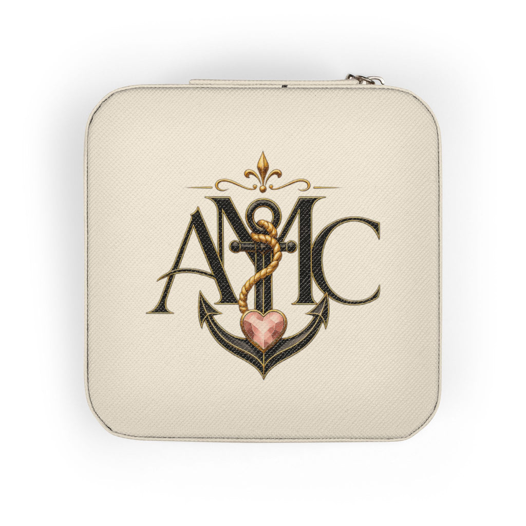 Anchored Mama Monogram Travel Jewelry Case | Compact Jewelry Organizer