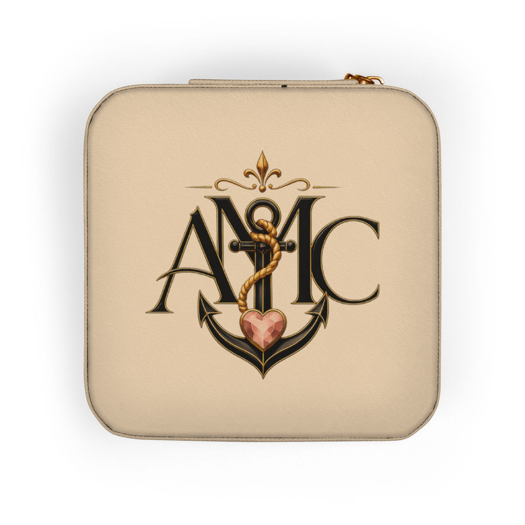 Anchored Mama Monogram Travel Jewelry Case | Compact Jewelry Organizer