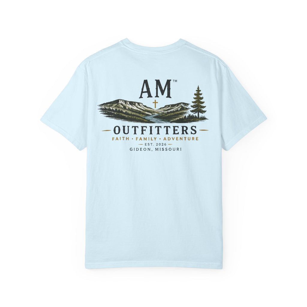 AM Outfitters Graphic T-Shirt — Mountain & Tree Adventure Tee
