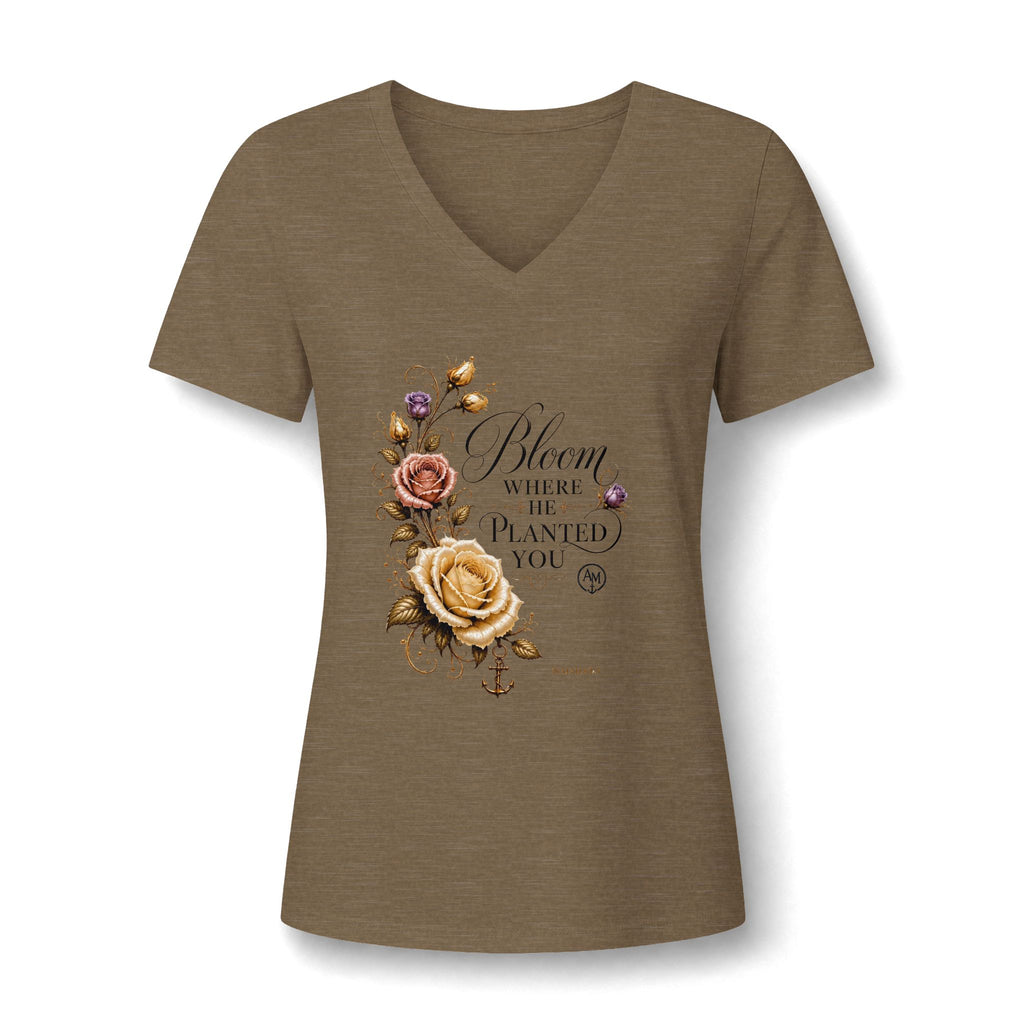 Bloom Where You’re Planted V-Neck Tee