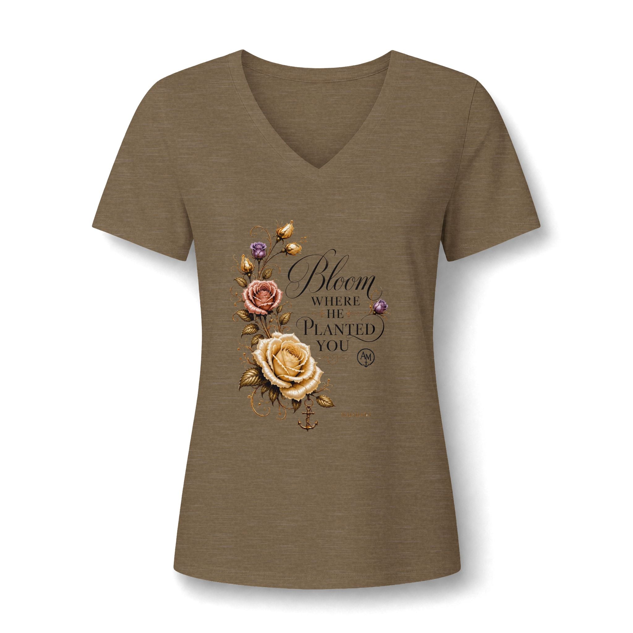 Bloom Where You’re Planted V-Neck Tee