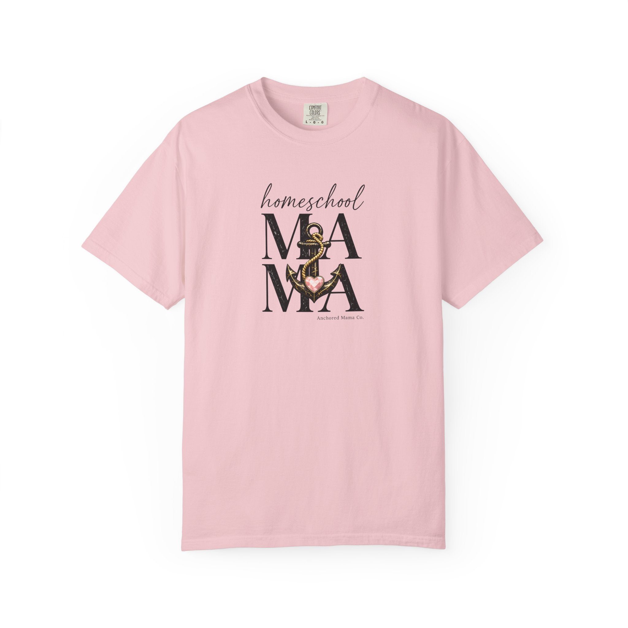 Homeschool Mama™ Floral Anchor T-Shirt | Christian Homeschool Mom Tee | Anchored Mama Studio