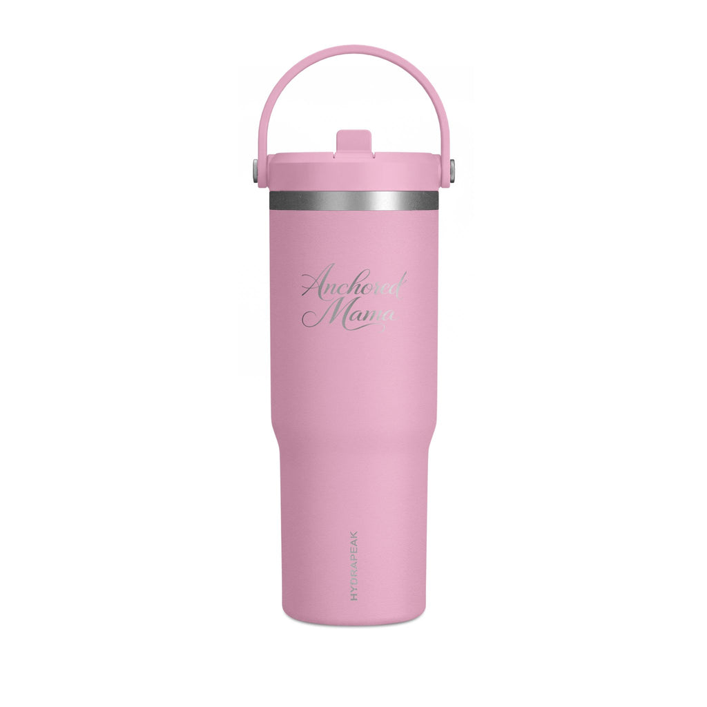 Anchored Mama 32oz Insulated Travel Tumbler with Handle | Christian Stainless Steel Straw Cup