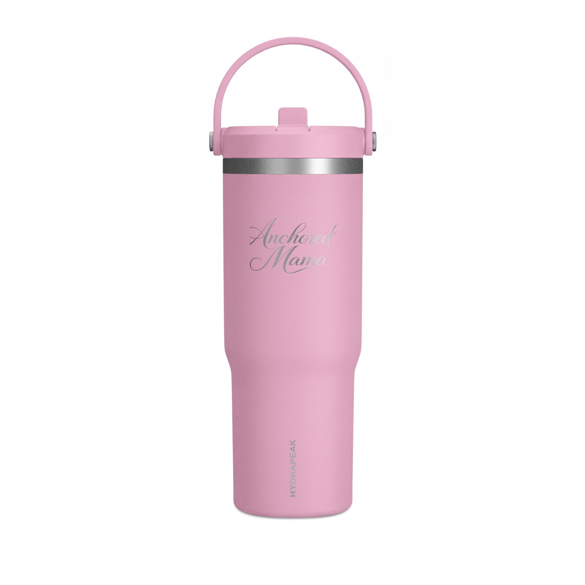 Anchored Mama 32oz Insulated Travel Tumbler with Handle | Christian Stainless Steel Straw Cup