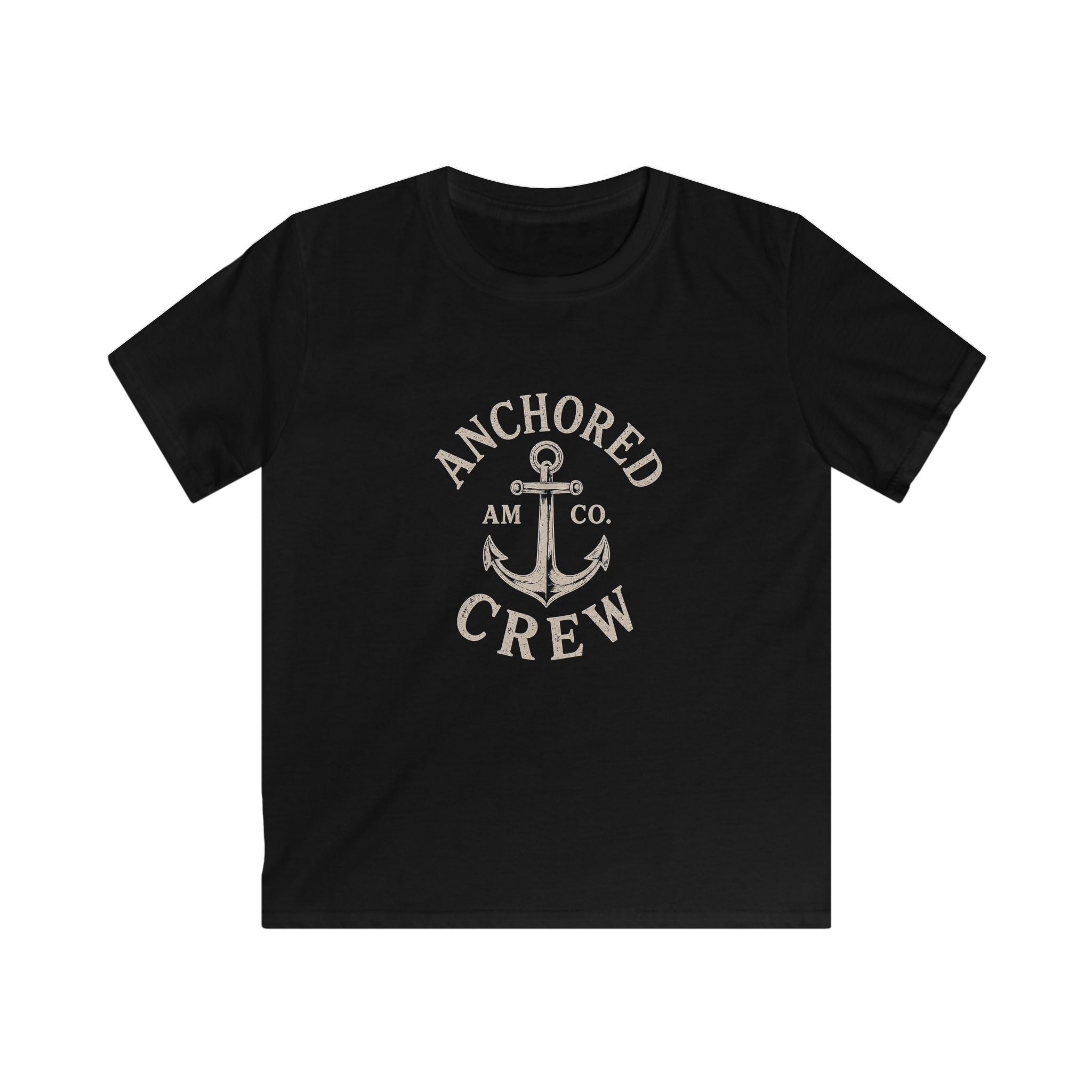 Kids Tee - "Anchored Crew" Nautical Anchor Graphic Shirt
