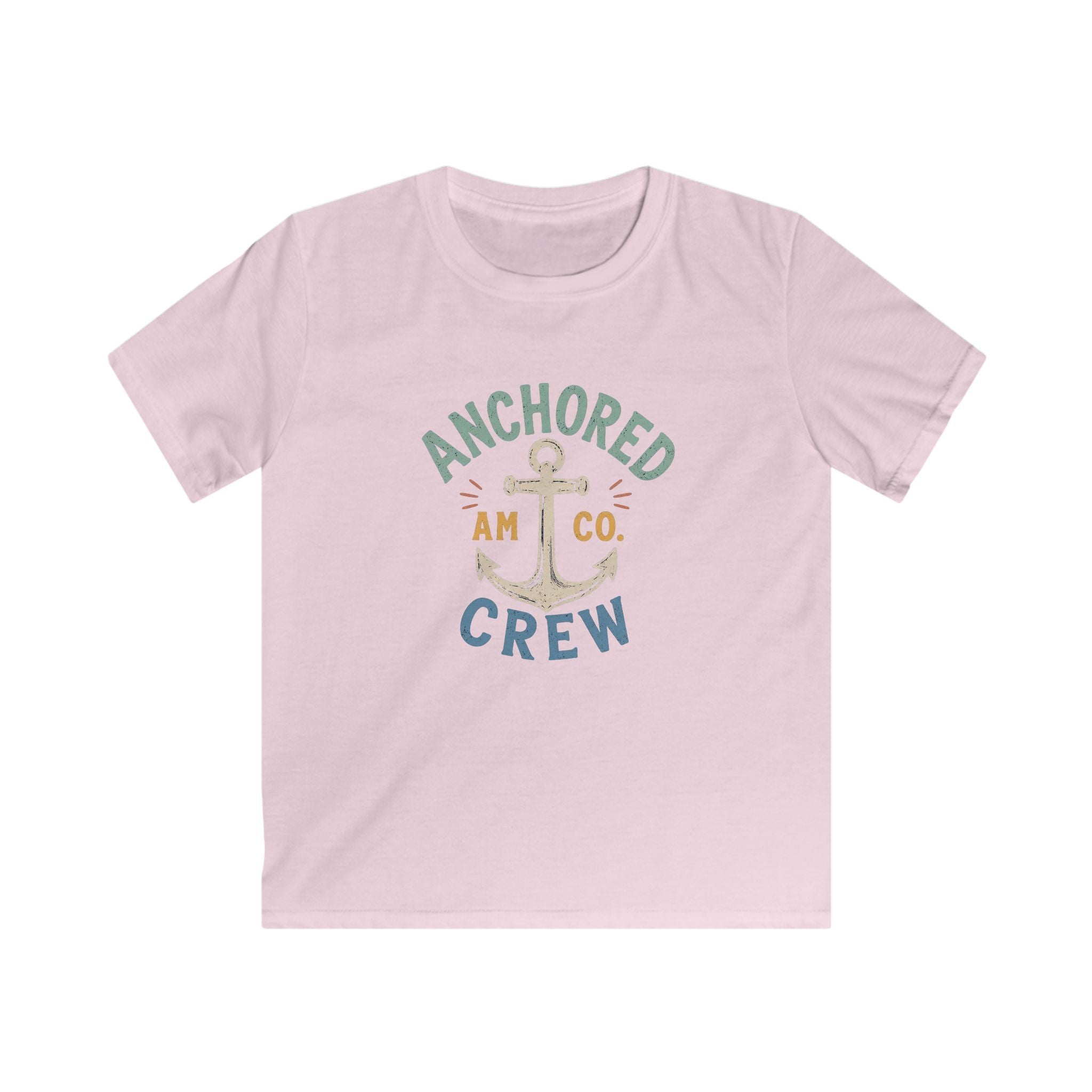 Kids Anchor Crew T-Shirt — "Anchored Crew" Nautical Tee for Boys & Girls