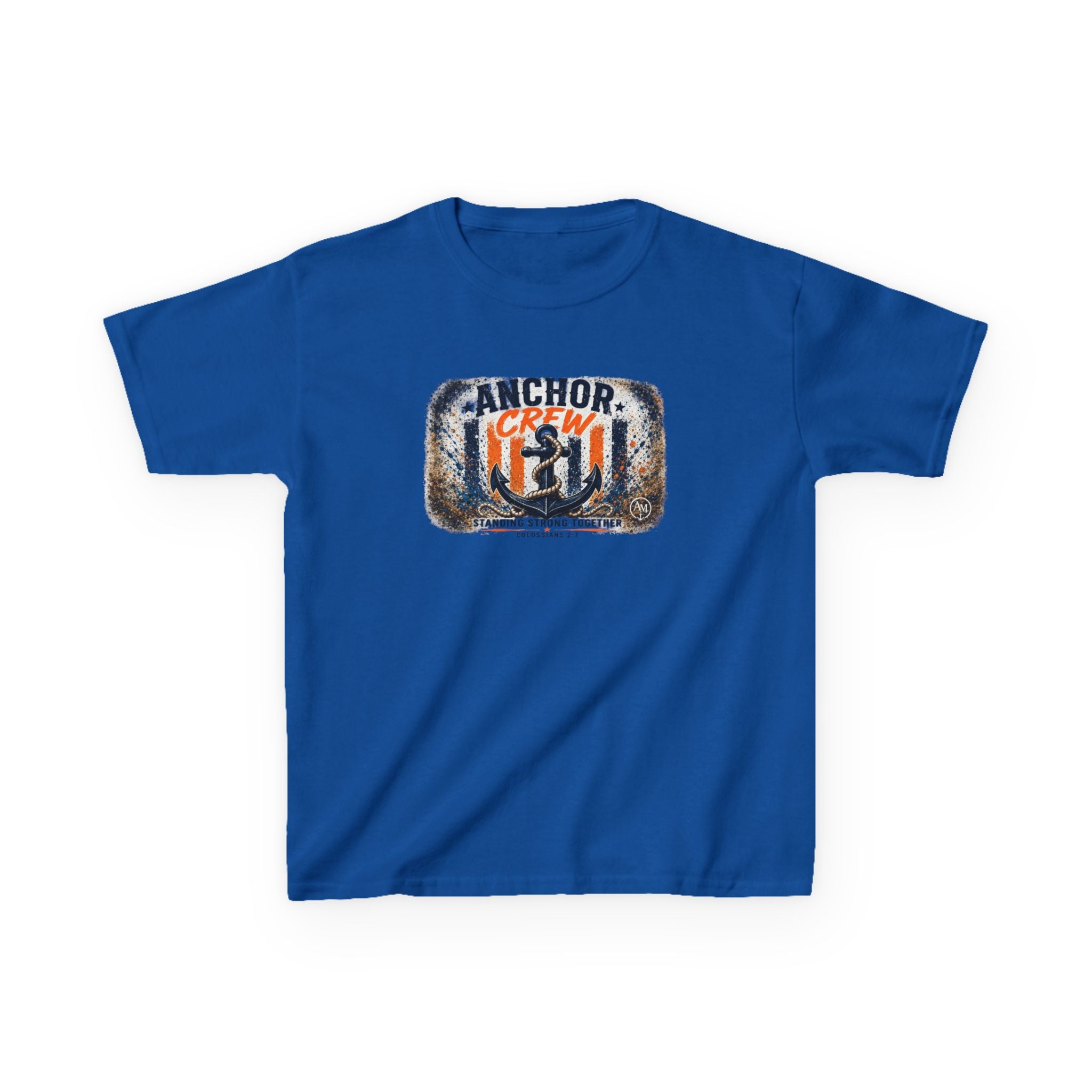 Kids Anchor Crew Graphic Tee — Nautical Boat Anchor Design
