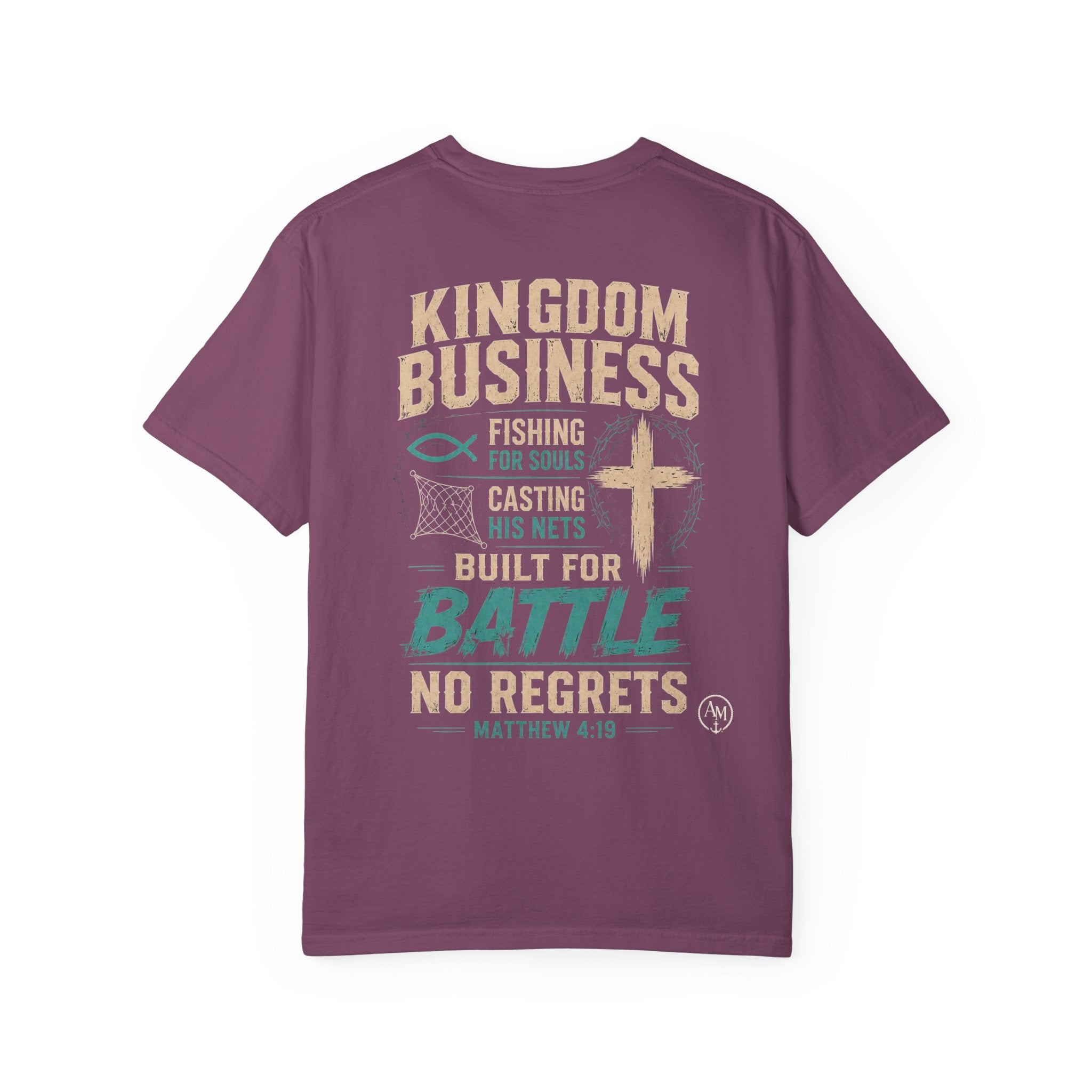 Kingdom Business T-Shirt — "Built for Battle" Christian Faith Tee (Matthew 4:19)