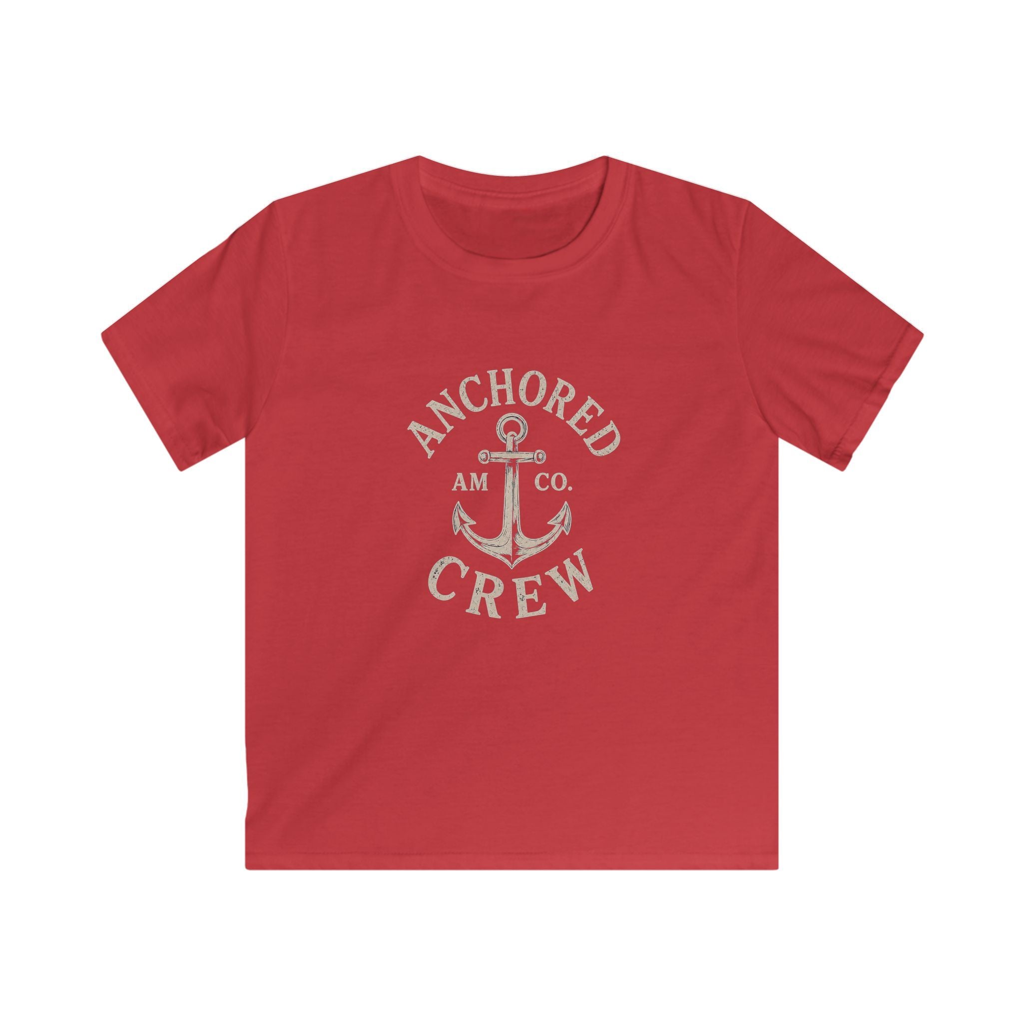 Kids Tee - "Anchored Crew" Nautical Anchor Graphic Shirt