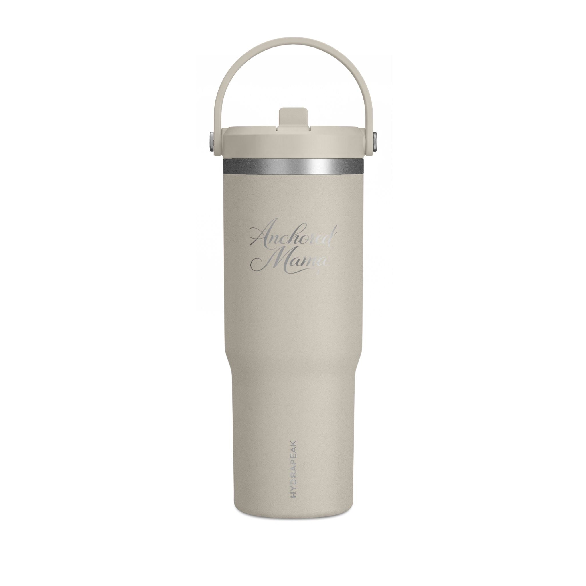 Anchored Mama 32oz Insulated Travel Tumbler with Handle | Christian Stainless Steel Straw Cup