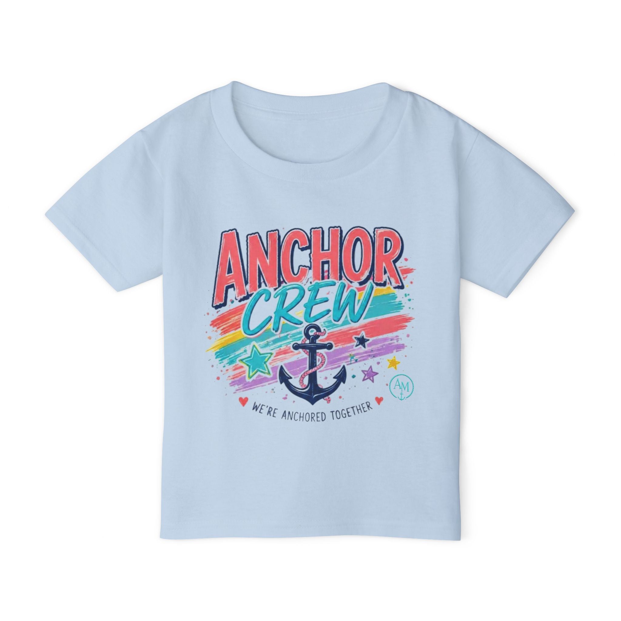 Toddler T-Shirt — "Anchor Crew" Nautical Graphic Tee (We’re Anchored Together)