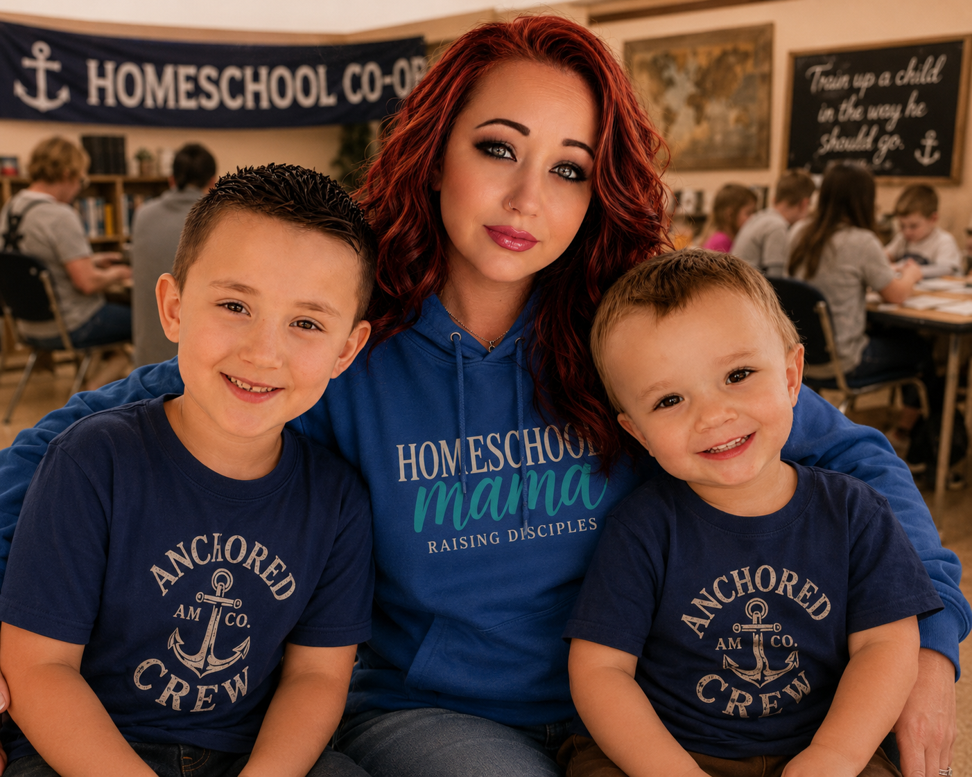 Homeschool Mama Hoodie — "Raising Disciples" Pullover for Christian Homeschool Moms
